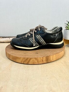 Vtg Skechers Somethin' Else Black Leather Sneakers 7.5 Y2K Grunge SN 3478